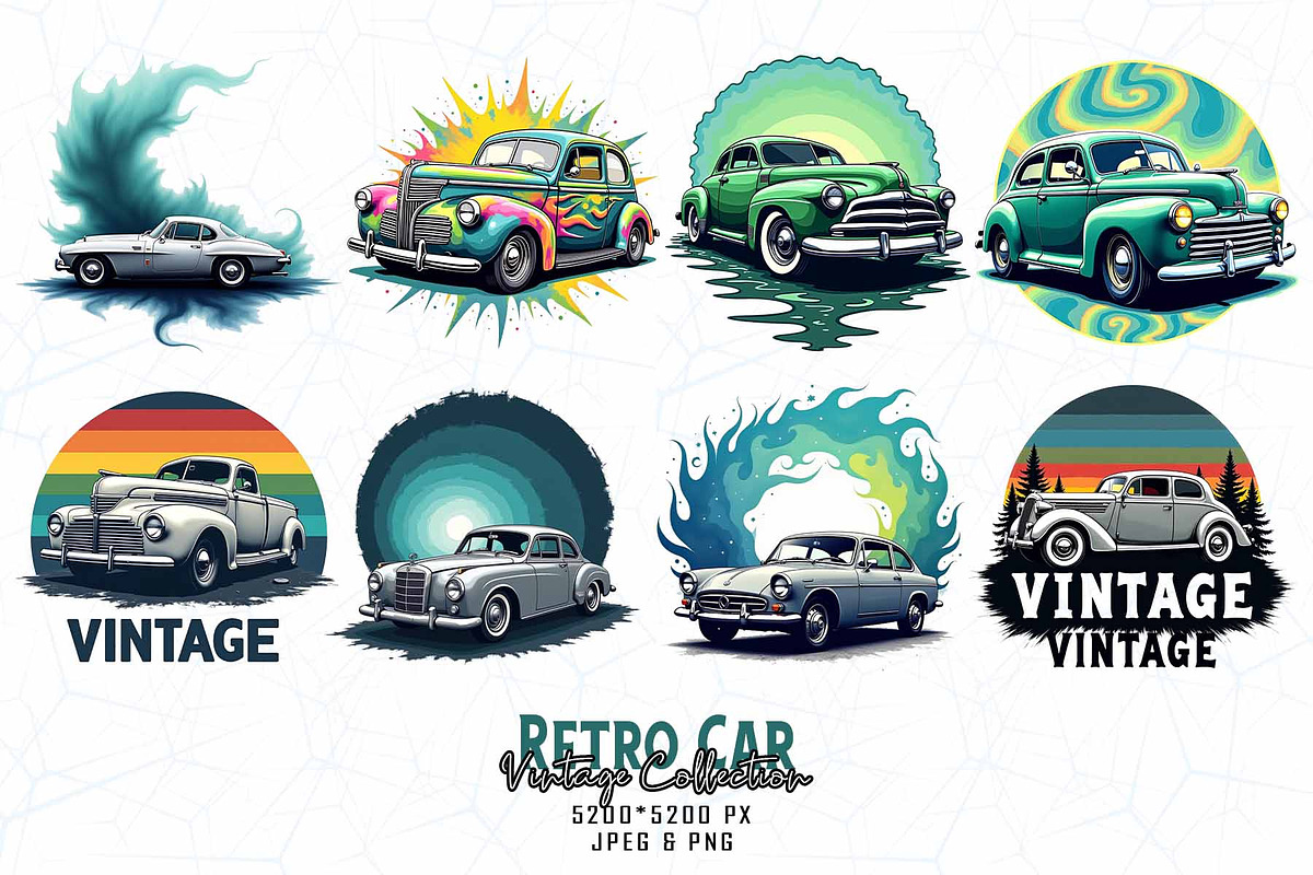 80 Groovy Vintage Car Lover T-shirt, an Illustration by Sofia's Fashion (Photo 2 of 9)