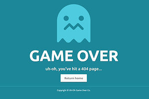 Animated HTML5/CSS3 404 Error Page