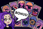 Cat Tarot Deck 11 Cards & BONUS, an Object Graphic by TatianaCociorva (Thumbnail 2 of 7)