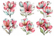 Spring Alstroemeria Flowers Clipart, an Illustration by Daily.Designs (Thumbnail 5 of 8)