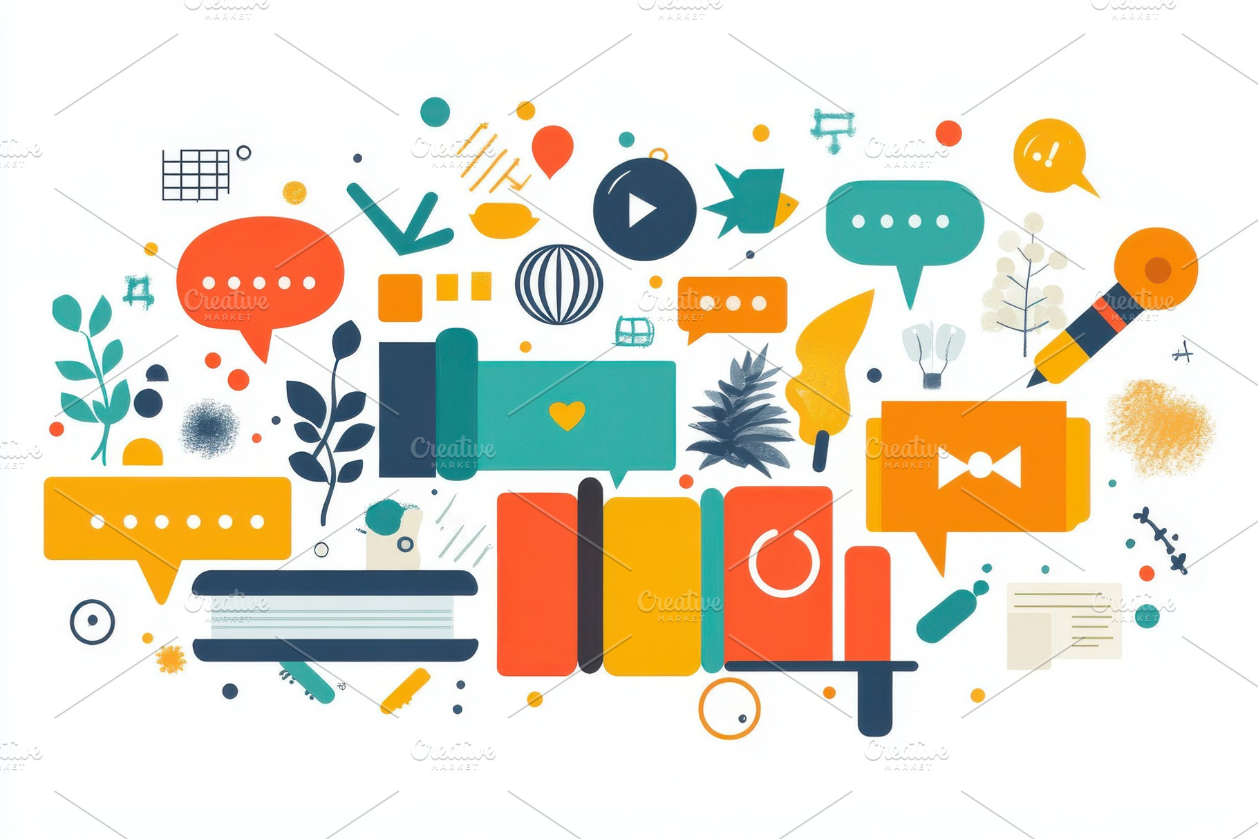Abstract Colorful Communication Desi, a Background Photo by Pixeness Studio