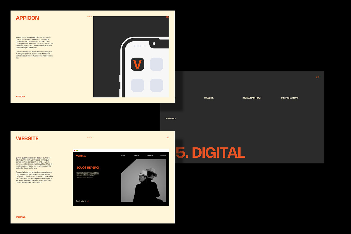 VIZRONA | Brand Guidelines Template, a Presentation Template by shaondesigns (Photo 8 of 9)