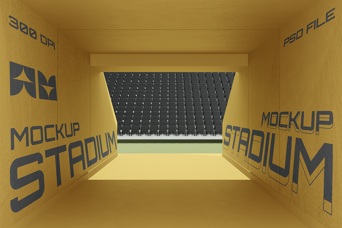 Stadium Tunnel Mockup, an Advertising Mockup by Unerispace (Photo 2 of 4)