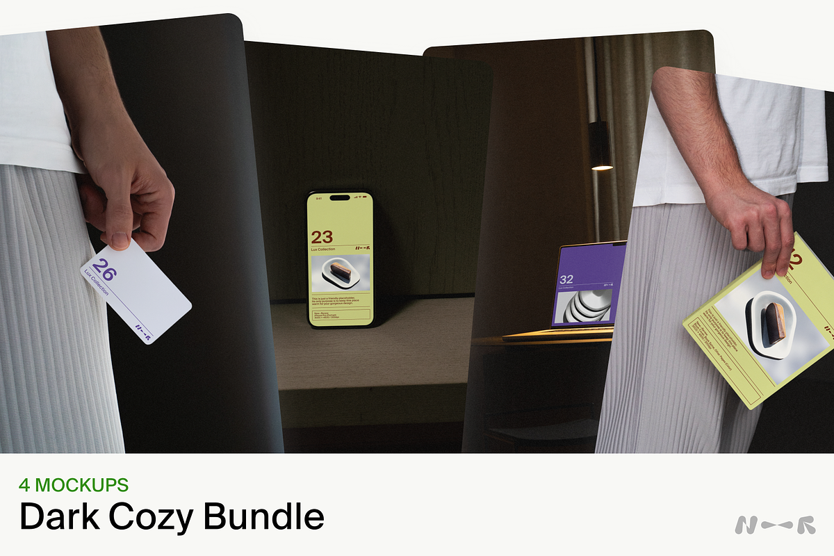 Dark Cozy Bundle, an Advertising Mockup by New—Renew (Photo 1 of 5)
