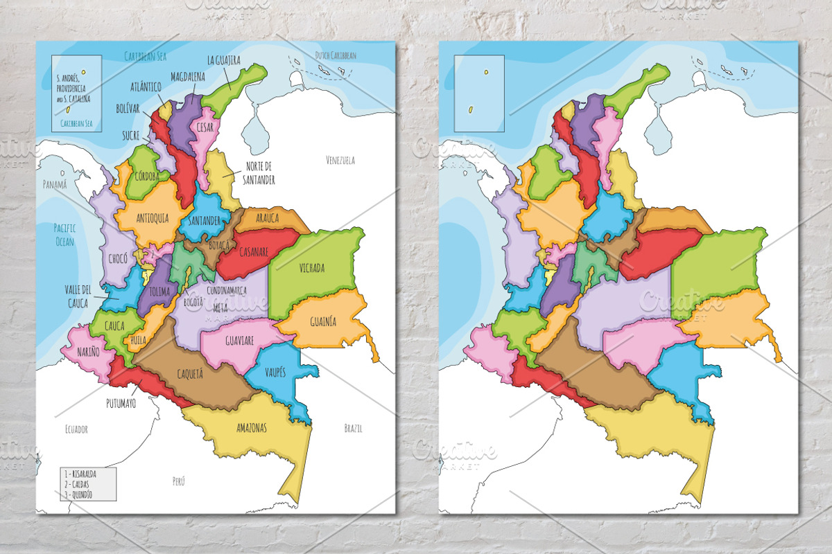 Colombia Vector Maps Collection