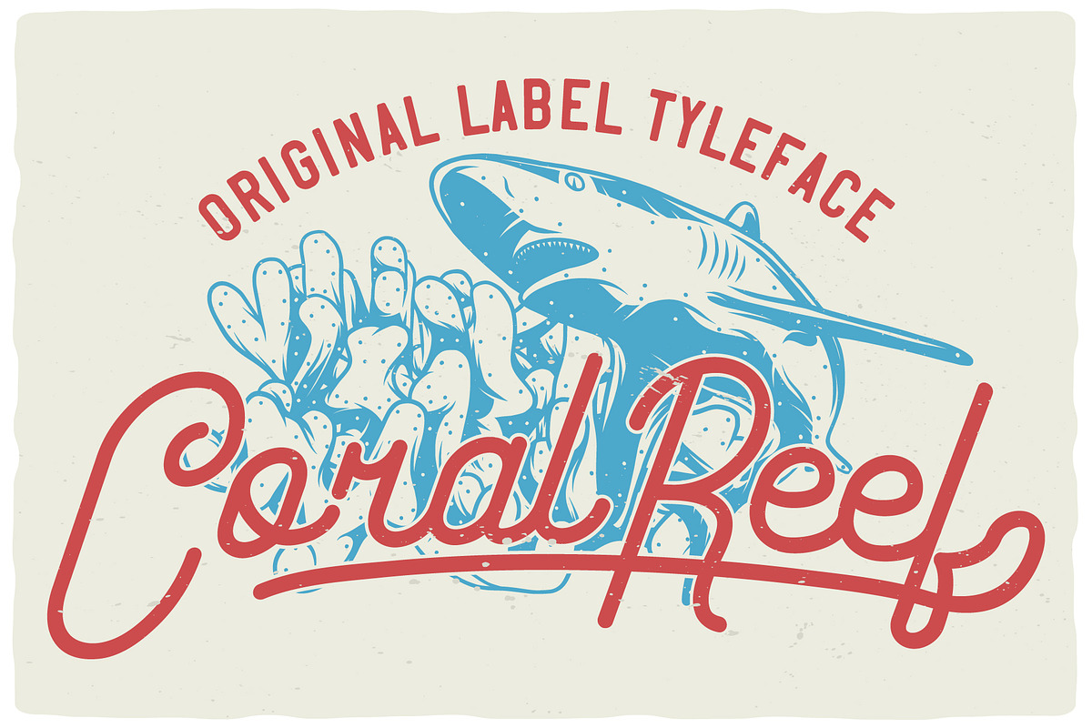 Coral Reef script font preview 3
