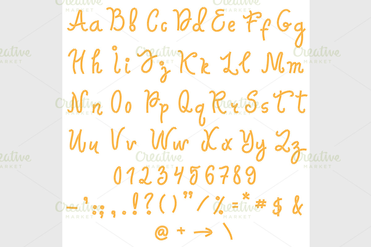 Vector alphabet. Hand drawn letters., a Font by IllustrationArtShop