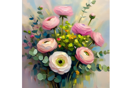 Abstract floral still life, a