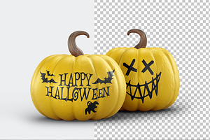 Halloween Pumpkin Mockup