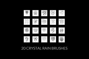 Crystal Rain Photoshop Brushes