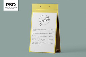 Table Tent Menu Mockup, a Product Mockup by McLittle Stock