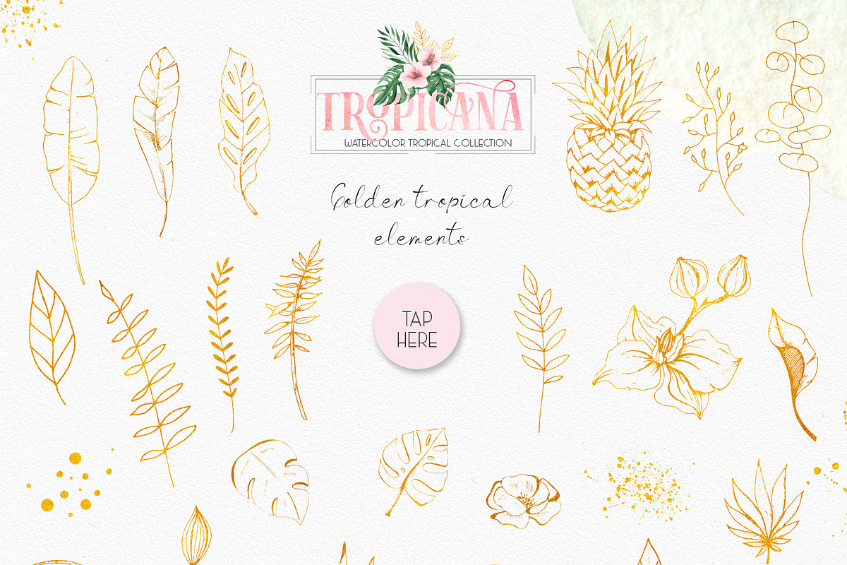 Watercolor tropical collection, an Object Graphic by Ana-Sakuta (Photo 13 of 16)