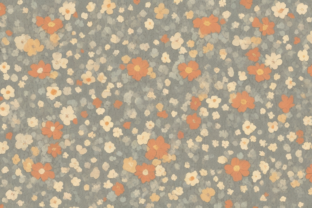 42 Retro Floral Checkerboard Pattern, a Pattern Graphic by adenpinkstore (Photo 3 of 11)
