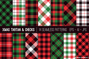 Vector Xmas Tartan & Checks, a Pattern Graphic by SubwayParty (Thumbnail 1 of 4)