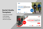 Cycling Marathon Social Media post, a Social Media Template by nandinigraphics (Thumbnail 1 of 2)