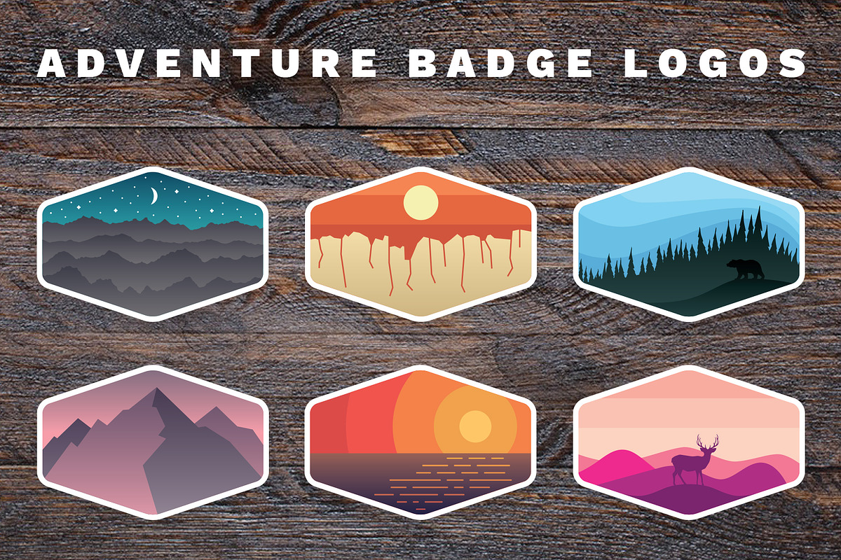 Outdoor Adventure Badge Logos, an Illustration by Build Interactive (Photo 1 of 5)