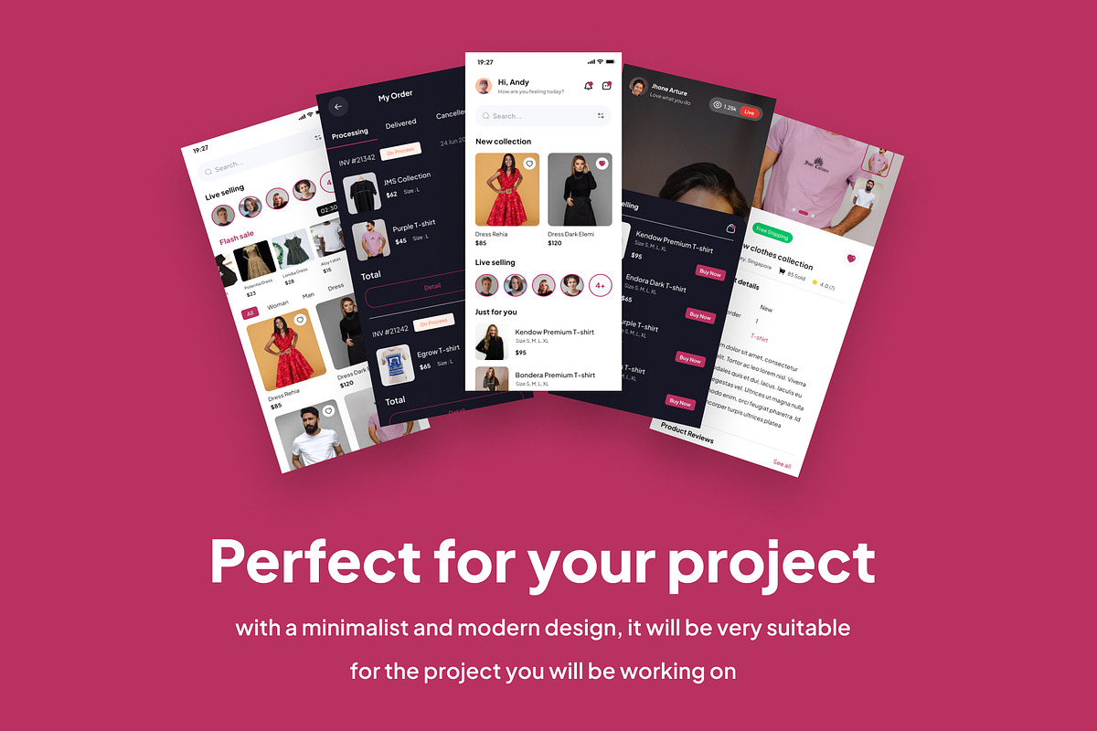 Era Shop - E-Commerce Mobile UI Kits, an UI Kit Template by Minialis (Photo 3 of 6)