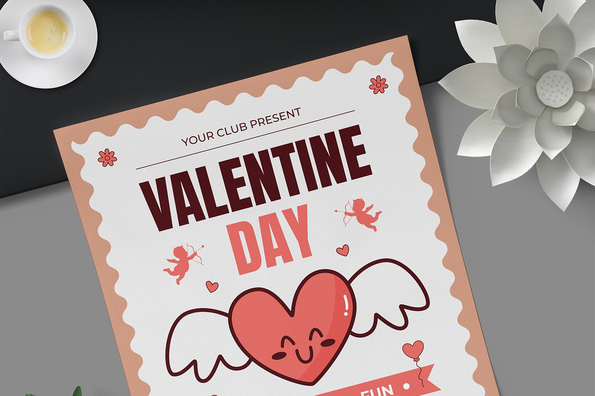 Valentines Day Poster Flyer, a Flyer Template by MightyDesign (Photo 2 of 6)