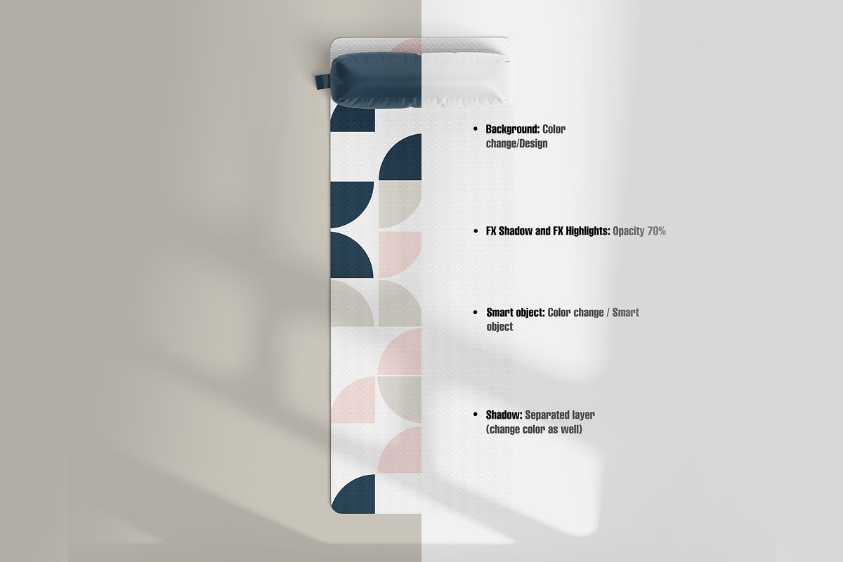 Yoga mat template mockup, a Household Mockup by GraphicVil (Photo 2 of 9)