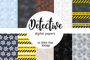 Detective Digital Paper, a Pattern Graphic by GlamArtZhanna (Thumbnail 1 of 4)