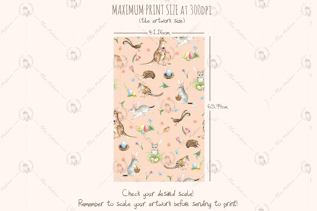 Australian Bilby Patterns, a Pattern Graphic by Clip Art by Elise M