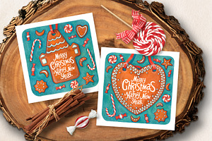 Merry Christmas Gingerbread Cards