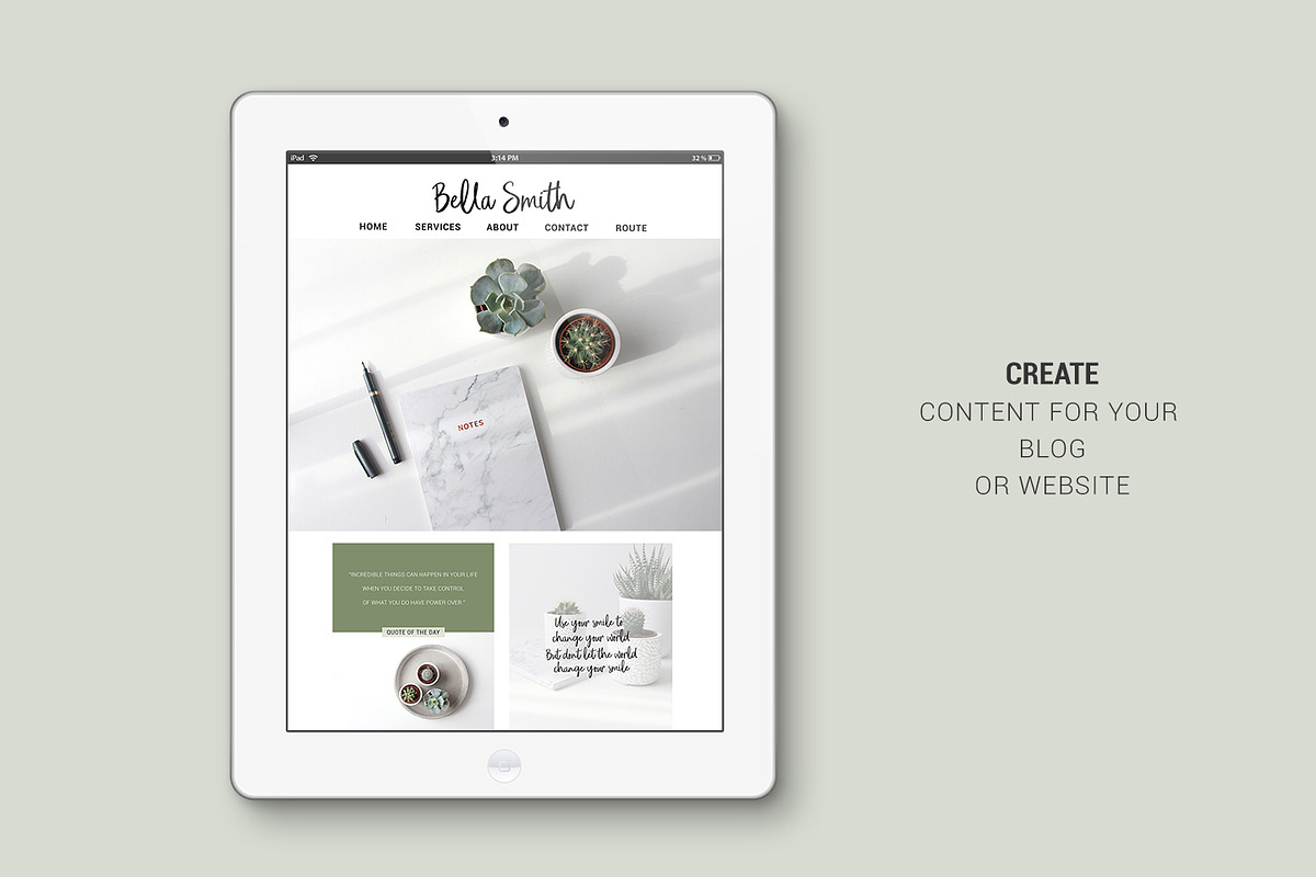 Social Media templates images & font, a Social Media Template by Angele Kamp (Photo 5 of 9)
