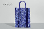Blue Floral Vertical Seamless Border, a Pattern Graphic by SirenaArt (Thumbnail 8 of 10)