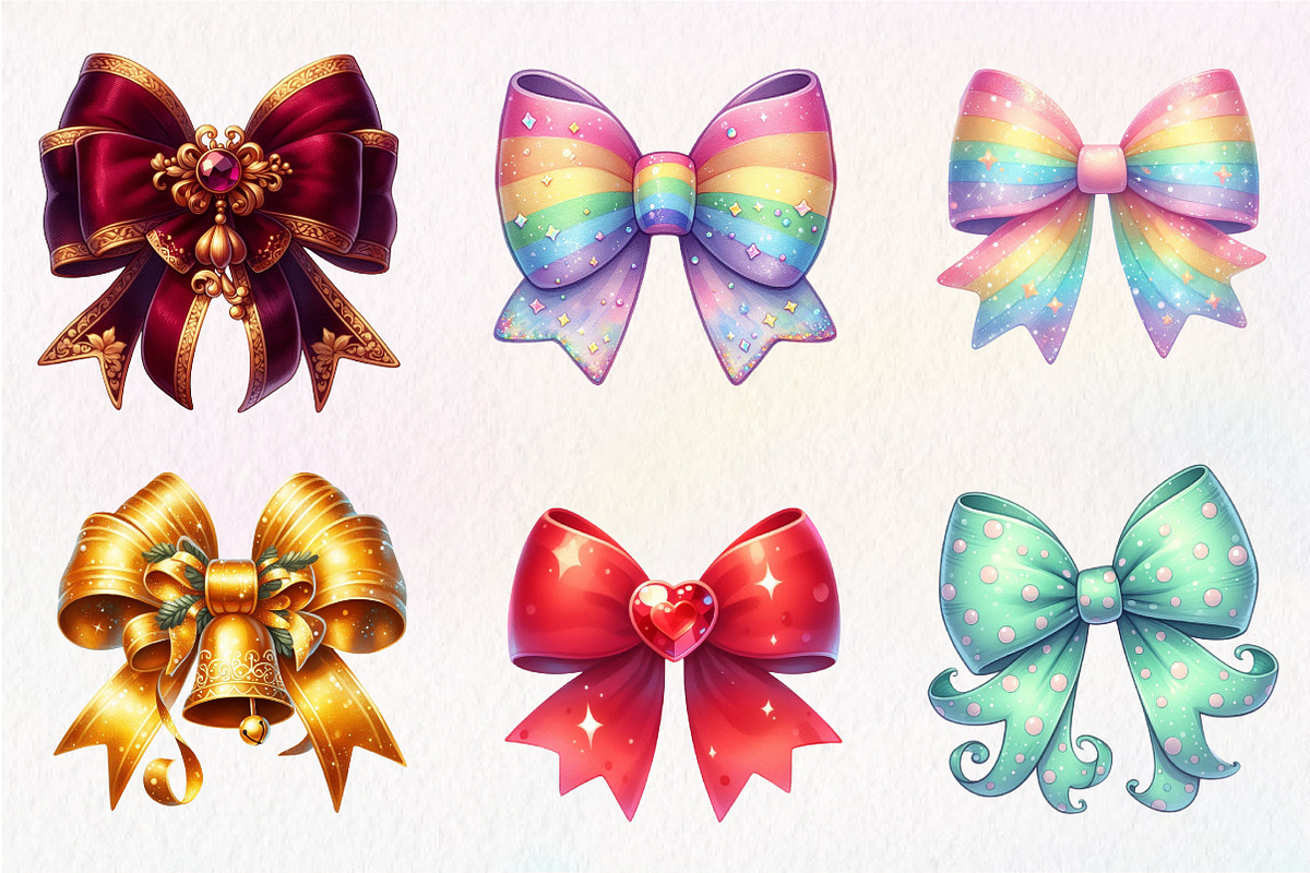Bows Clipart Bundle, an Illustration by CreationArt (Photo 2 of 9)