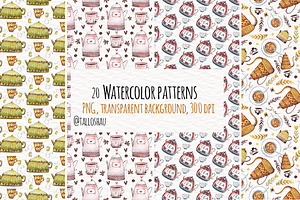 Watercolor patterns