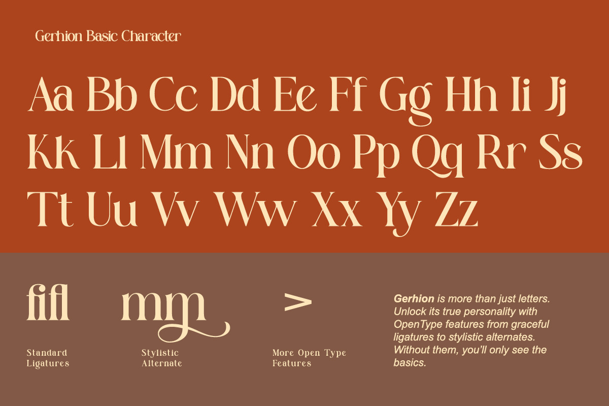 Gerhion - Modern Elegant Luxury, a Serif Font by Qweera Studio (Photo 11 of 12)