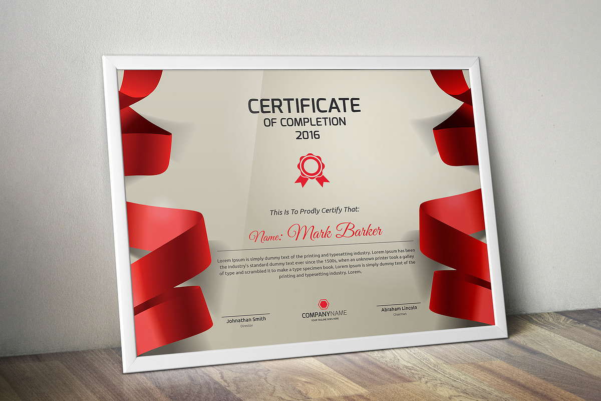 Certificate Word | PSD | AI, a Stationery Template by Curve Design (Photo 3 of 3)