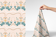 Boho Whale & Rainbow, a Pattern Graphic by tetiartline (Thumbnail 5 of 10)