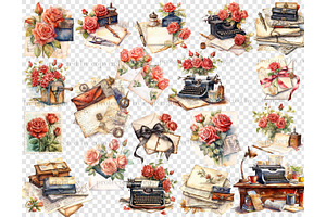 Mail Post Clipart Vintage Roses