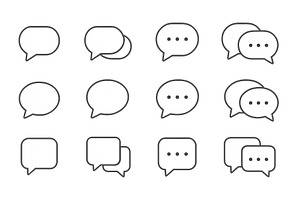 Collection of various speech bubble, an Illustration by ZinetroN