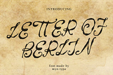 Letter of Berlin Classic Script Font