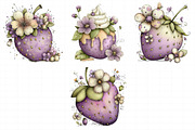 Whimsical Spring Strawberry Clipart, an Illustration by Daily.Designs (Thumbnail 7 of 7)