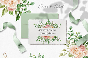 Cream & Blush - Watercolor Set