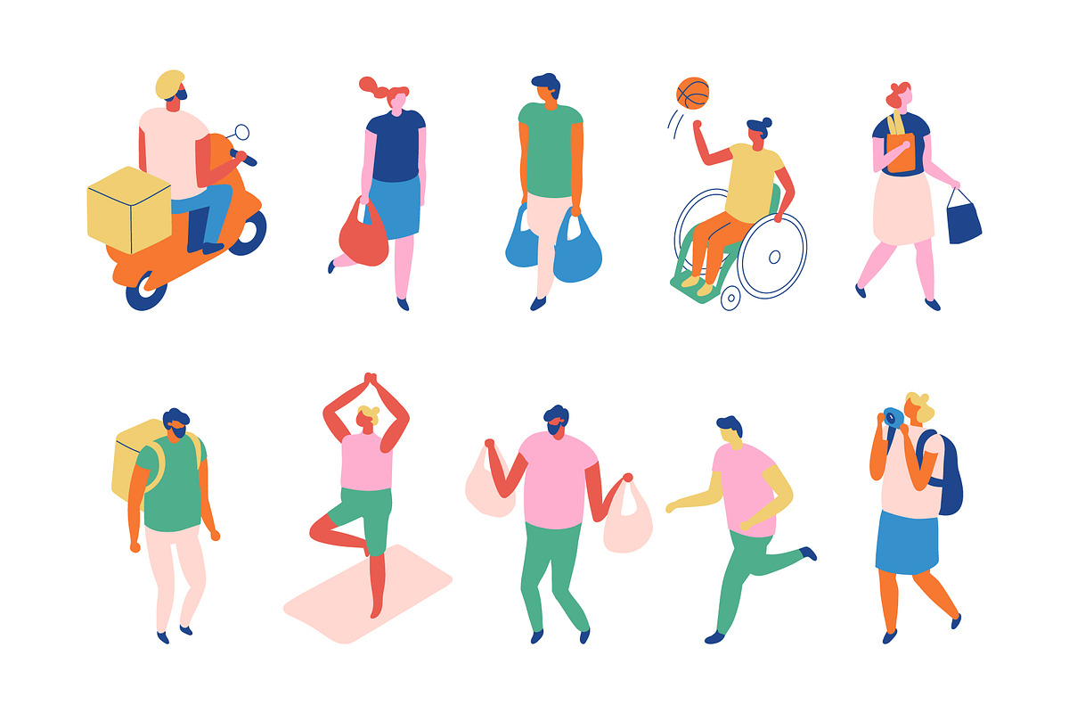 Flat vector people lifestyle bundle, a Person Illustration by Vector_Art (Photo 3 of 27)