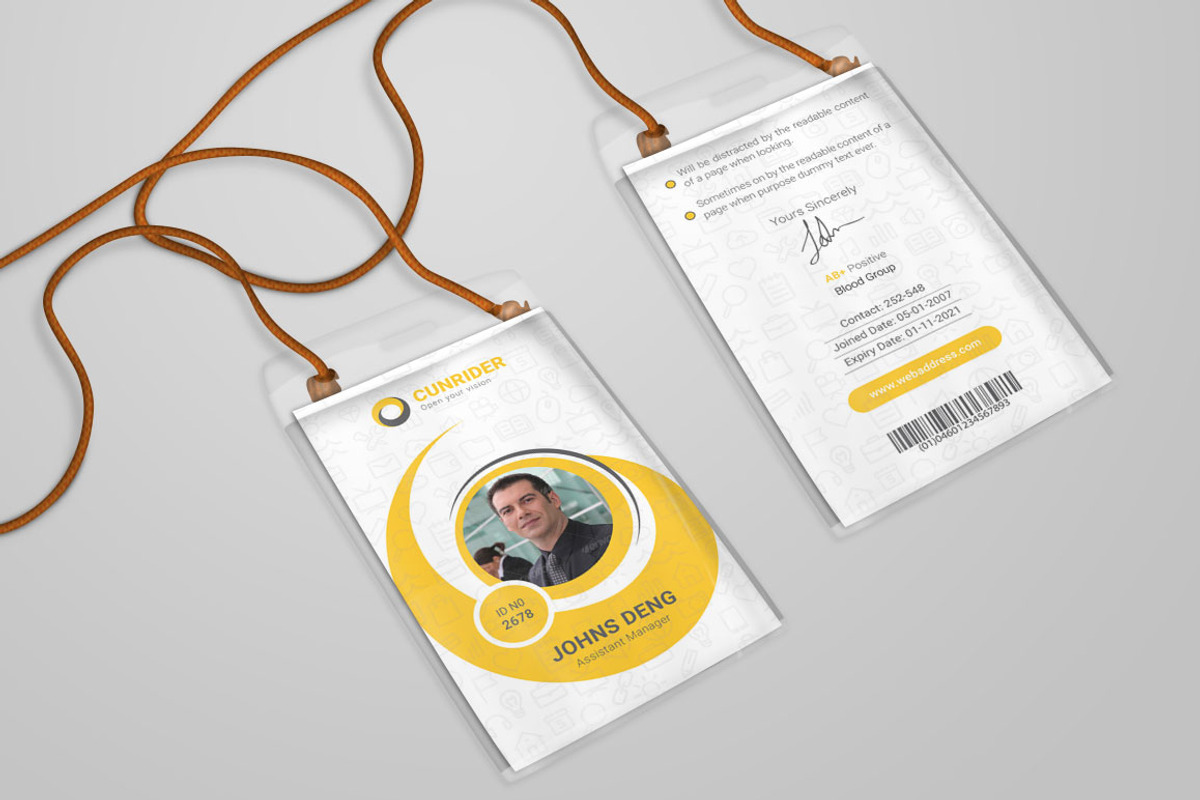 Content Marketing Office ID Card, a Card Template by Dotnpix (Photo 2 of 5)