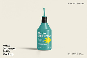 Matte Dispenser Bottle Mockup