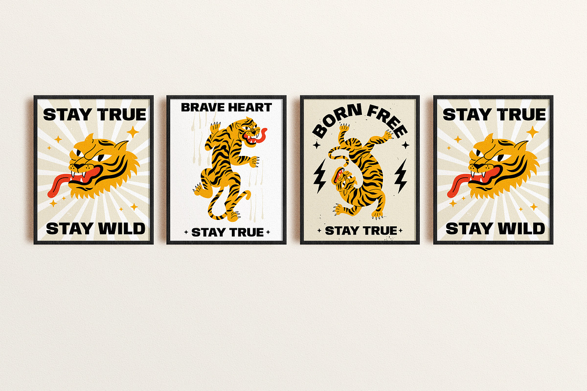 Tigers collection, an Animal Illustration by oxygen_8 (Photo 3 of 6)