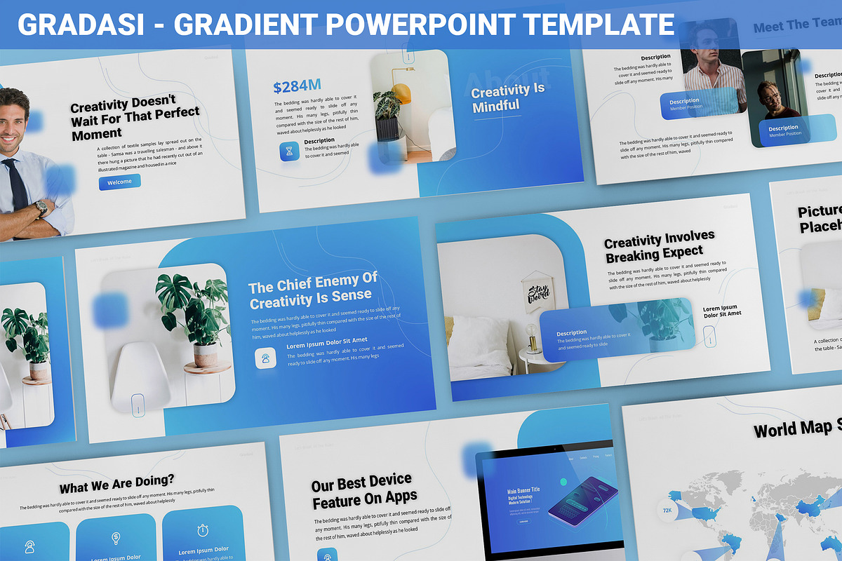 Gradasi - Gradient Powerpoint, a Presentation Template by SlideFactory