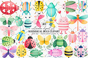 Whimsical Bugs Clipart Bundle, an Illustration by Canvas Craft (Thumbnail 1 of 6)