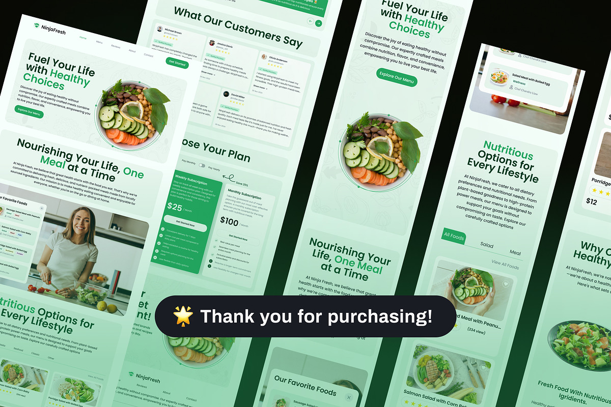 NinjaFresh Healthy Food Landing Page preview 8