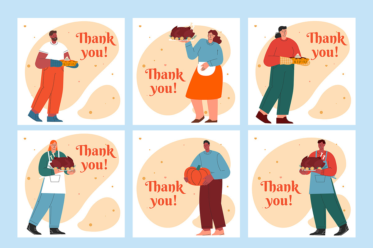 Thanksgiving day vector set, an Illustration by svetlatek (Photo 4 of 6)