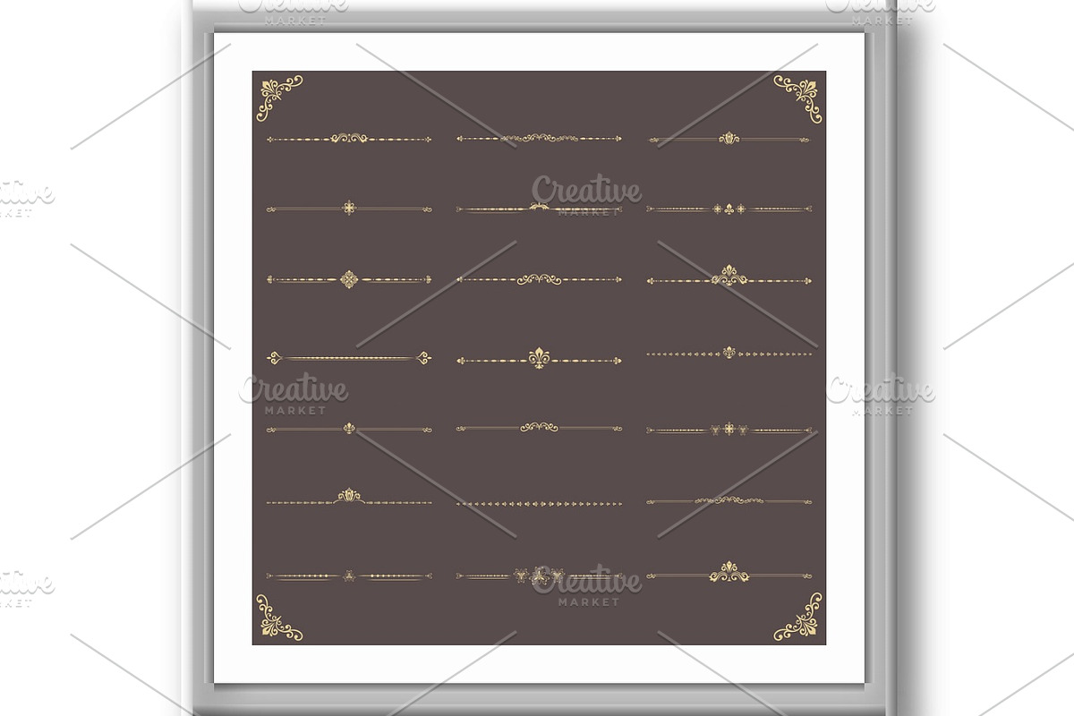 Vintage Big Set of Horizonyal, a Decorative Illustration by FineArtStudio (Photo 3 of 3)