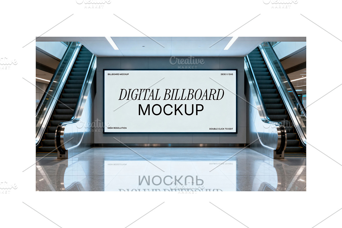 Digital Screen Mockup Shopping Mall, an Advertising Mockup by rodrigofkaminski (Photo 2 of 3)