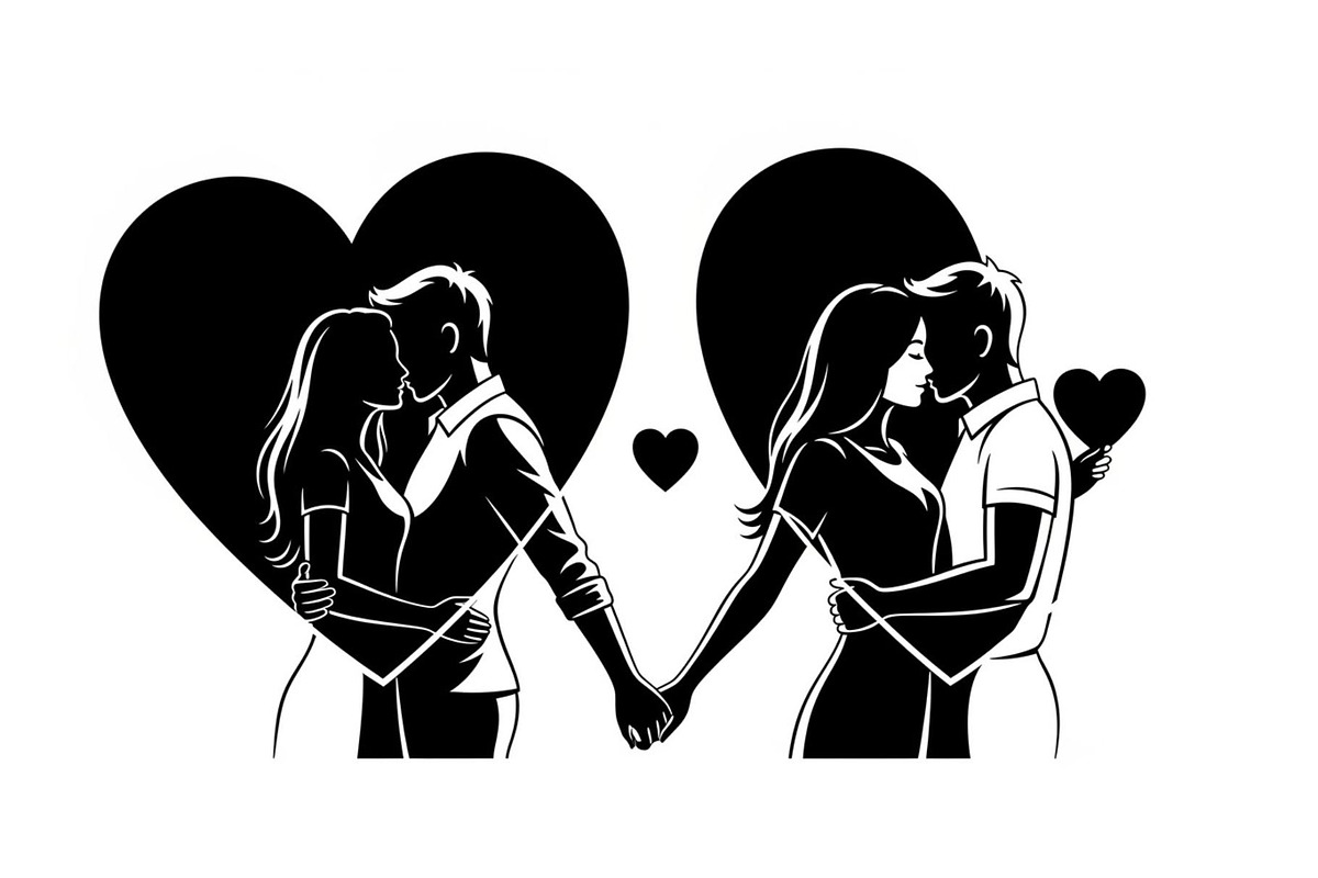 Couple Love Silhouette Bundle, an Illustration by jahid234 (Photo 24 of 48)