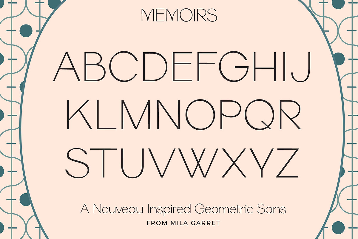 Memoirs Sans Modern Logo Font, a Sans Serif Font by Mila Garret (Photo 13 of 15)